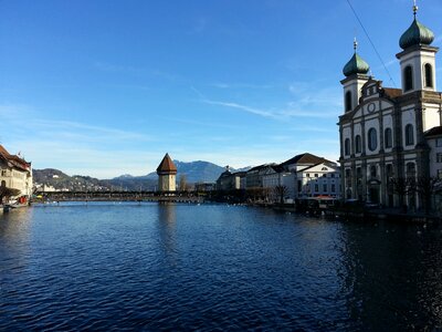 Bridge lake lucerne lake