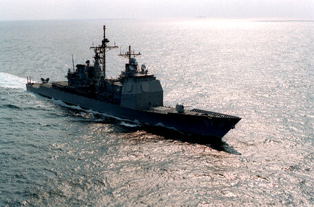 The guided missile cruiser USS Lake Champlain photo