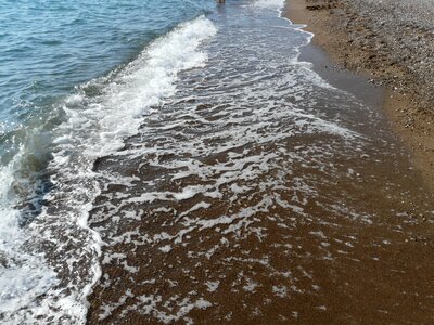 Sand water ocean photo