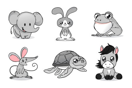 some cute designed animals