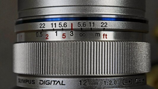 Objektiven manual focus scale photo