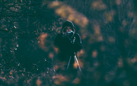 Photographer in Forest Man photo