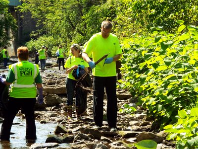 Creek stream cleaning