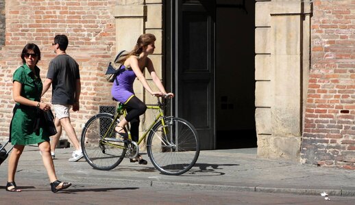 Bike girl passers photo
