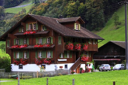 Building switzerland red photo