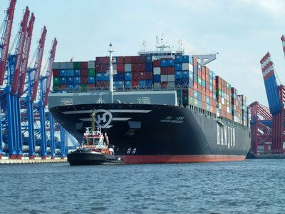 Boat cargo commerce photo