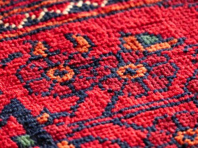 Silk wool carpet weaving center photo
