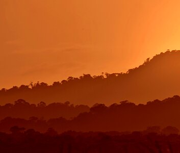 Sunset guyana orange photo