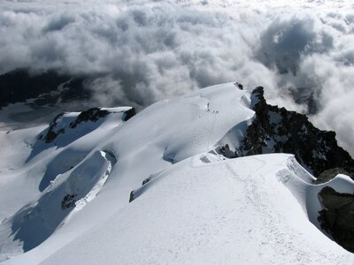 Clouds mountain landscape
