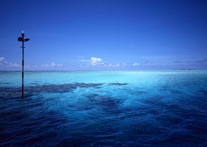 perfect sky and water of indian ocean photo