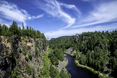 Cliffs and River under the Blue Sky at Eagle Canyon, Ontario