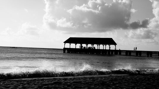 Dock on the beach photo