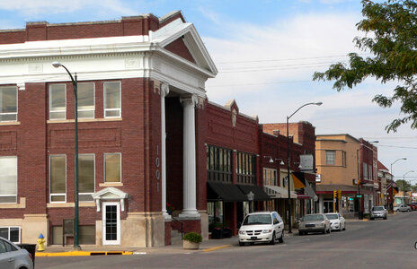 Main Street in Downtown Hays in Kansas