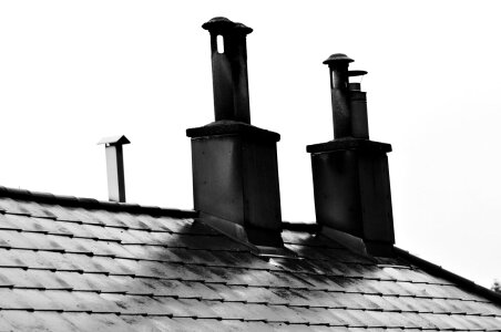 Smoke stacks roof shingles photo