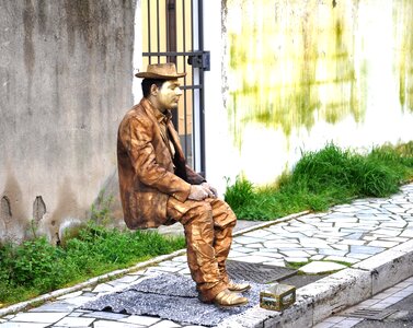 Europe street view statue