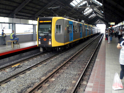 Platform area of Blumentritt LRT Station in Manila, Philippines photo