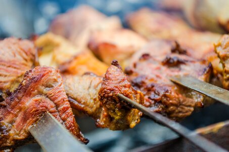 Feast meat skewers photo