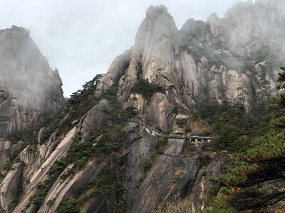 Asia bridge cliff photo