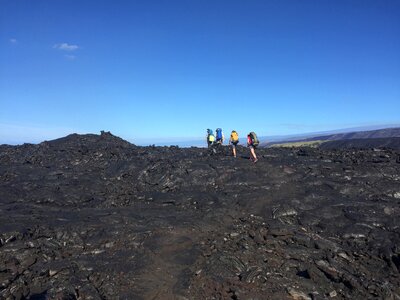 Hikers on the Puna Coast Trail