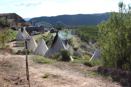 Tipi camp village