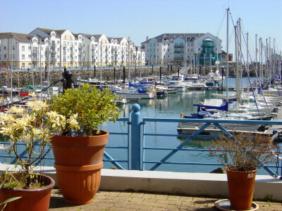 The marina complex in Carrickfergus in Ireland