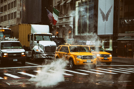 Yellow Cab in New York Street photo