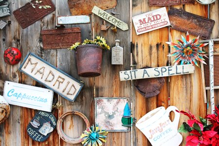 Yard art antique eclectic