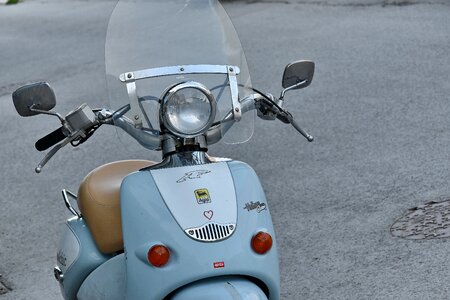 Moped nostalgia steering wheel photo