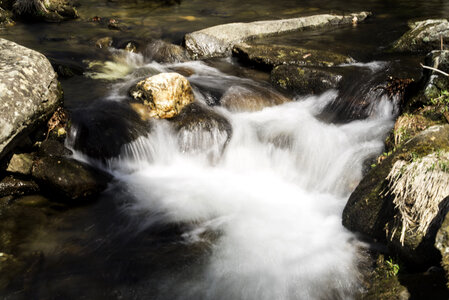 Close-up of rapids and cascades in the river at Great Smoky Mountains National Park, North Carolina photo