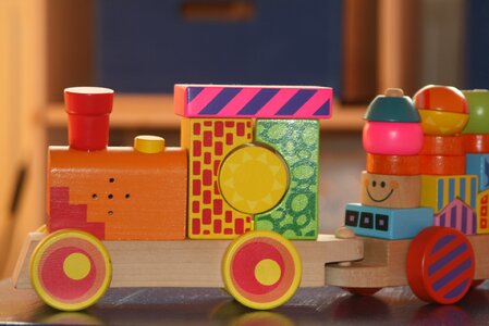 Wood colorful toys photo