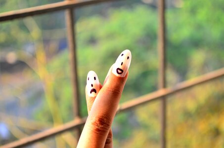 Sad Happy Nail Art