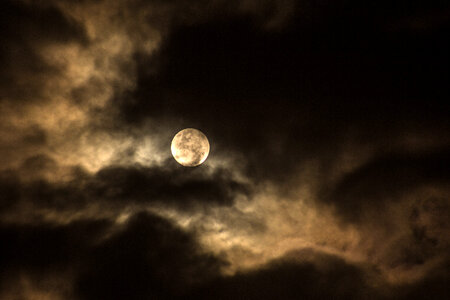 Moon Among the Clouds photo