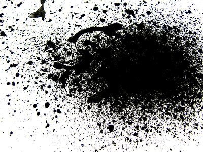 Black ink splatter photo