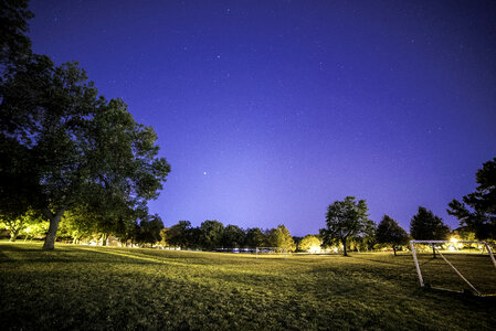 Night sky over Rennebohm Park in Madison photo