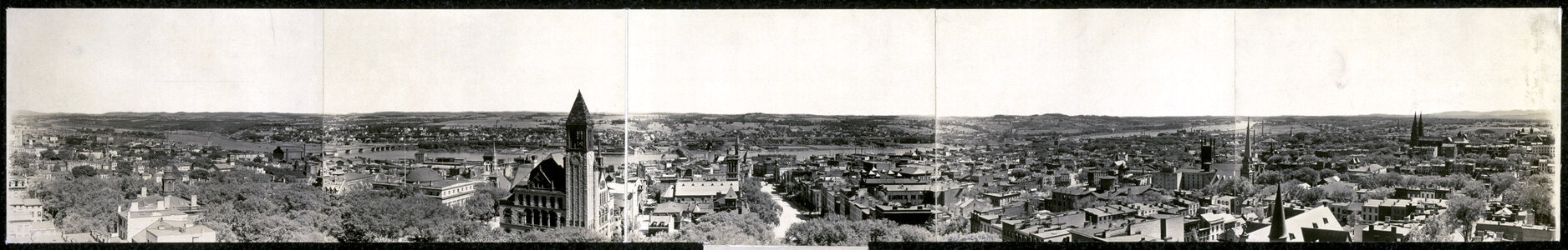 Panorama of the Cityscape of Albany, New York in 1906 photo
