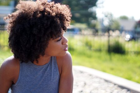 Woman in park photo