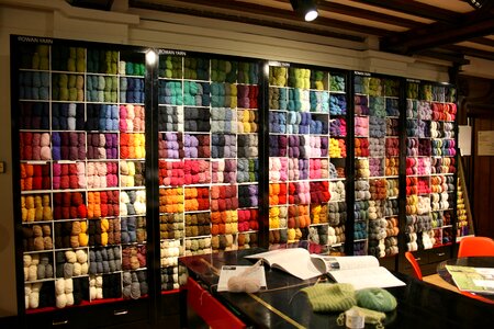 Crochet wool shop colored wool