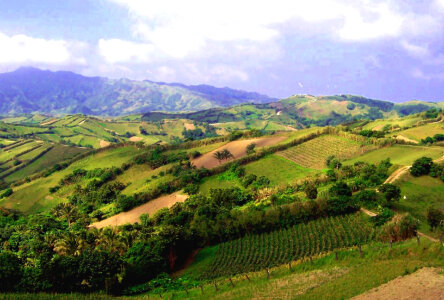 Batan Island with Farm Terraces in the Philippines
