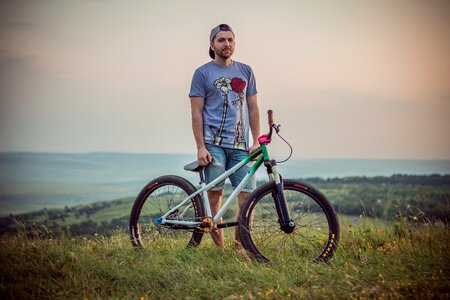 Field nature cyclist