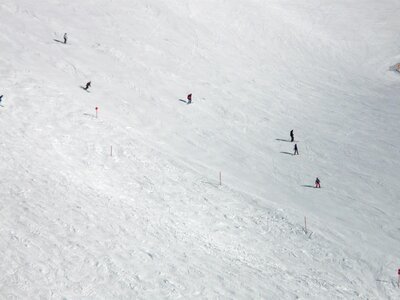 Skiing departure runway photo