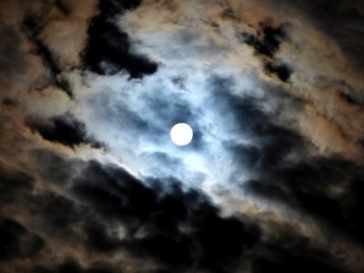 Clouds moonlight clouds veil photo