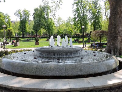 Cityscape urban area fountain photo