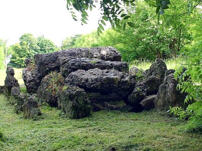 Bearing greenery rocks