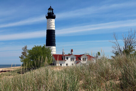 Lighthouse in Landscape in Michigan photo