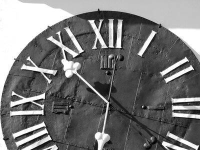 Clock monochrome retro photo