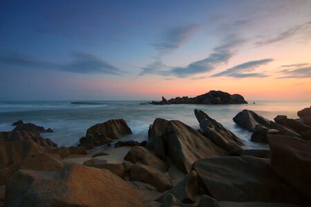 Rocks Beach Sunset photo