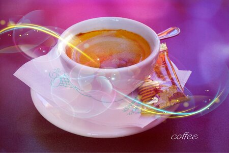 Caffeine aroma cup photo