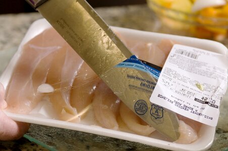 Breast chicken flesh