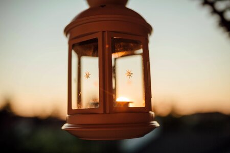 Glass lantern sun photo