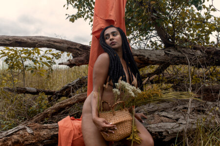 Woman in field photo